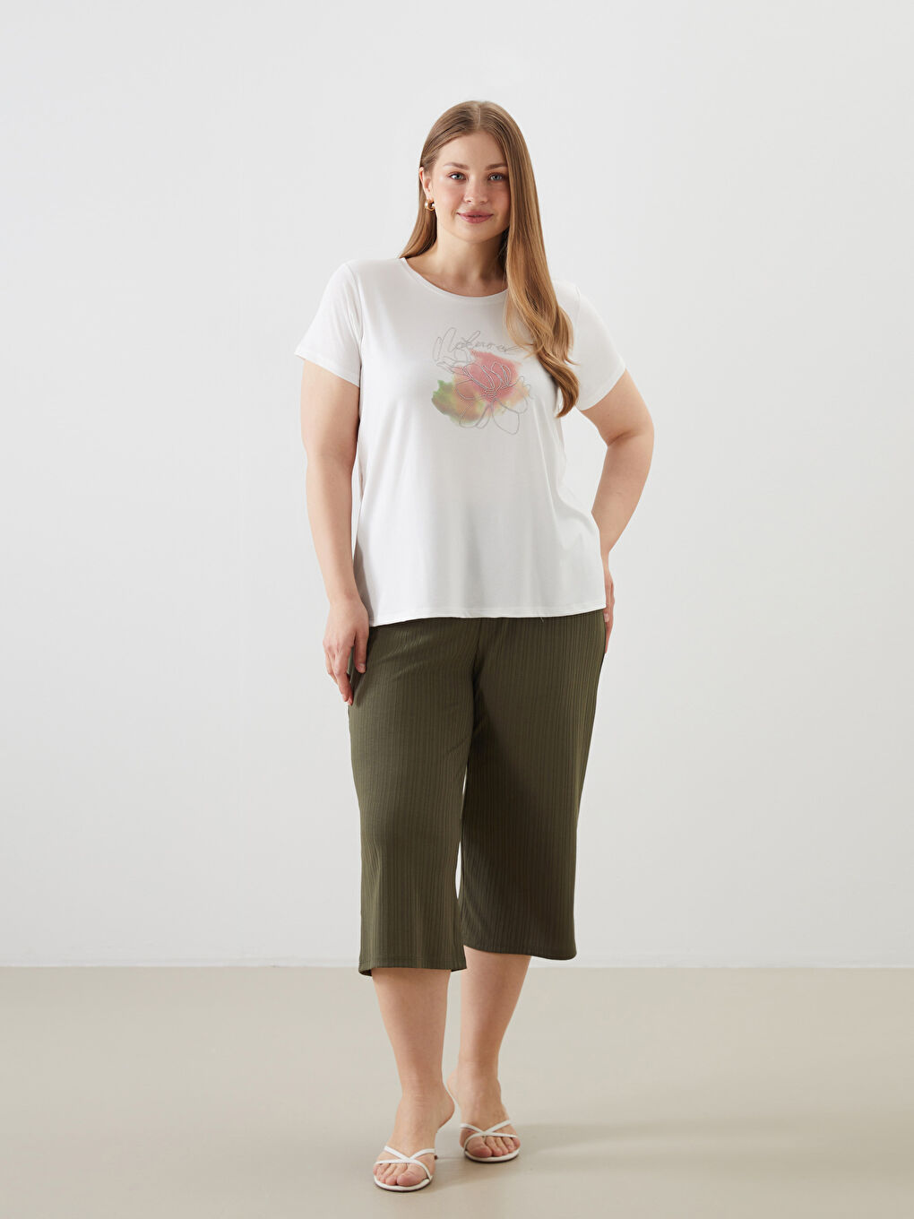 Crew Neck Printed Women's T-shirt -S5FQ09Z8-R9J