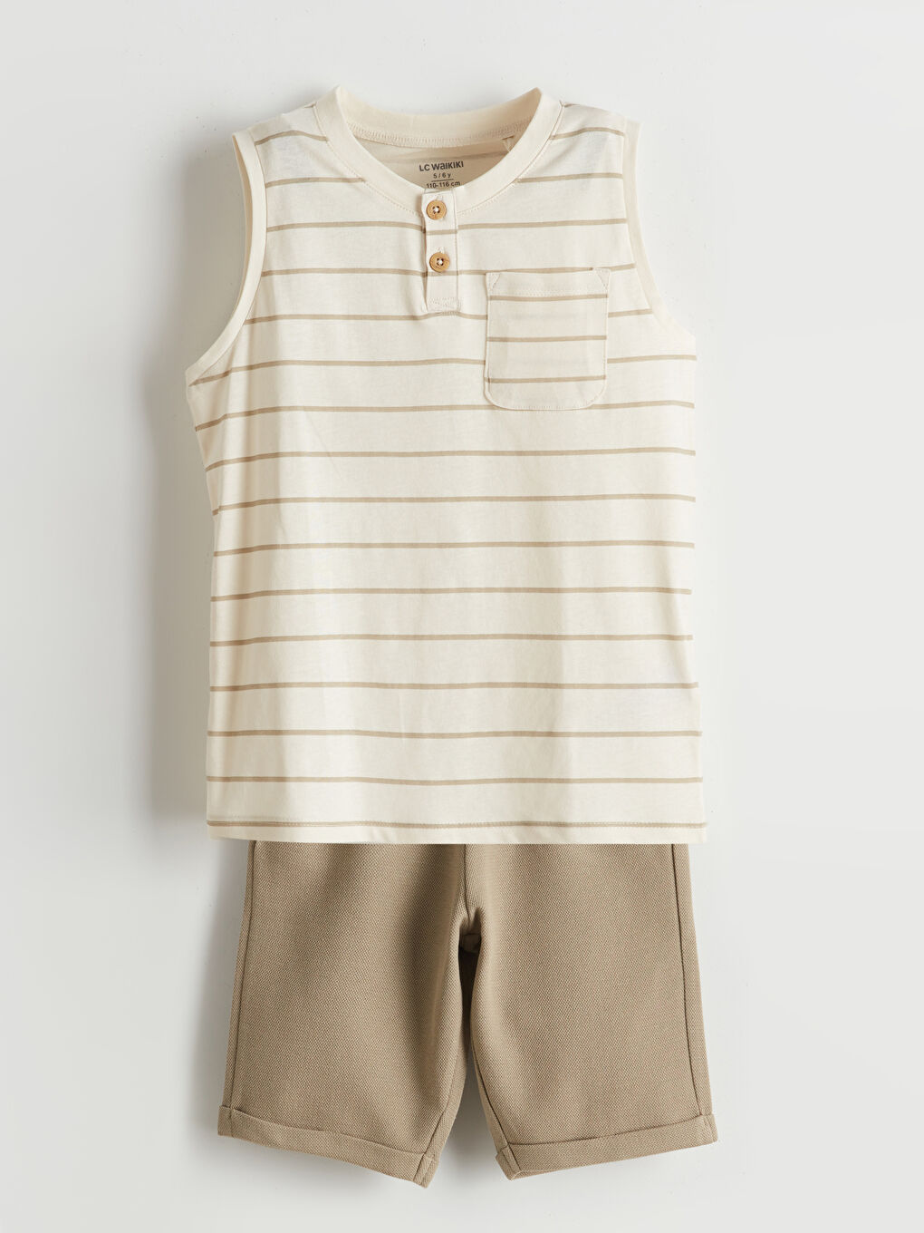 Striped Boys' T-Shirt and Shorts 2 Pack -S5FQ23Z1-QVK