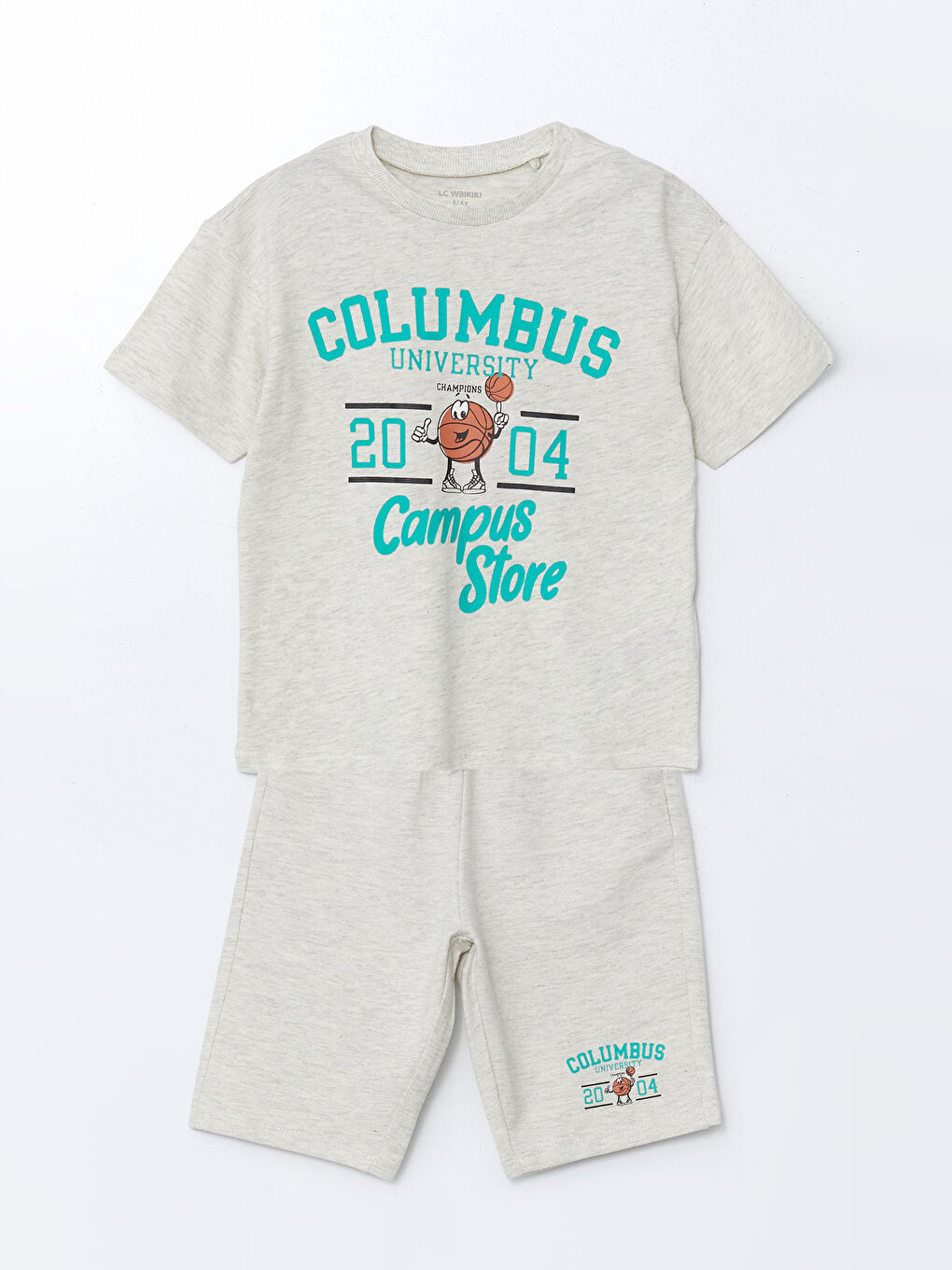 Crew Neck Printed Boy’S T-Shirt And Shorts Set (2 Pcs) -S5FQ34Z1-847