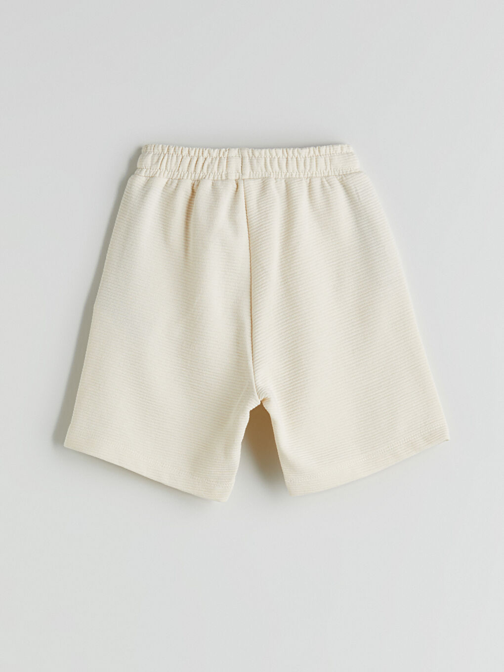 Bej Beli Lastikli Cepli Erkek Çocuk Şort-1