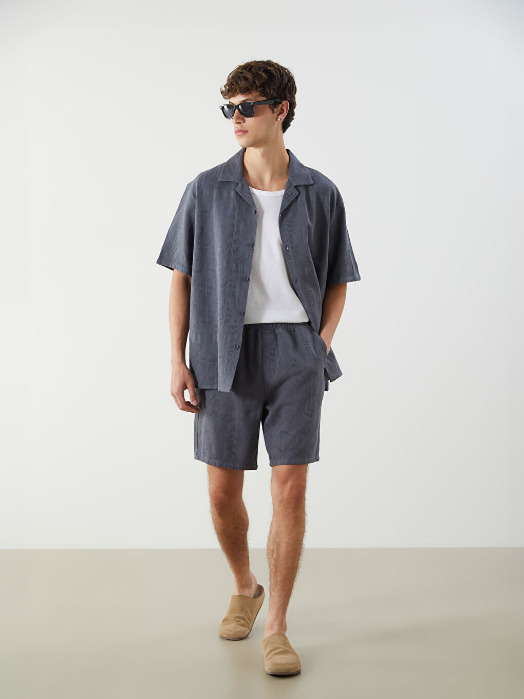 XSIDE Standard Fit Dobby Men's Shorts -S5FQ92Z8-YRH