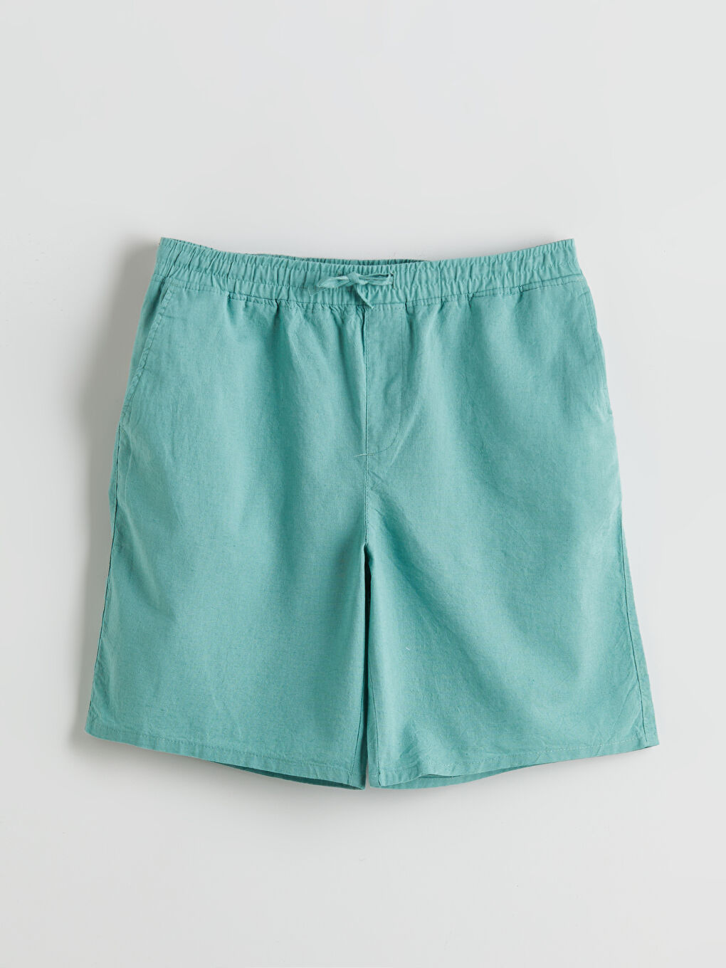 Relaxed Fit Linen Blend Men's Shorts -S5FQ93Z8-GEB