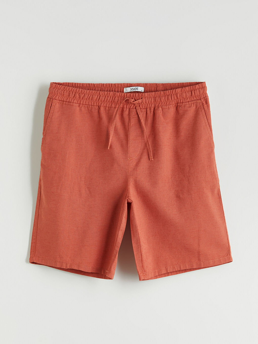 Relaxed Fit Linen Blend Men's Shorts -S5FQ93Z8-GYN