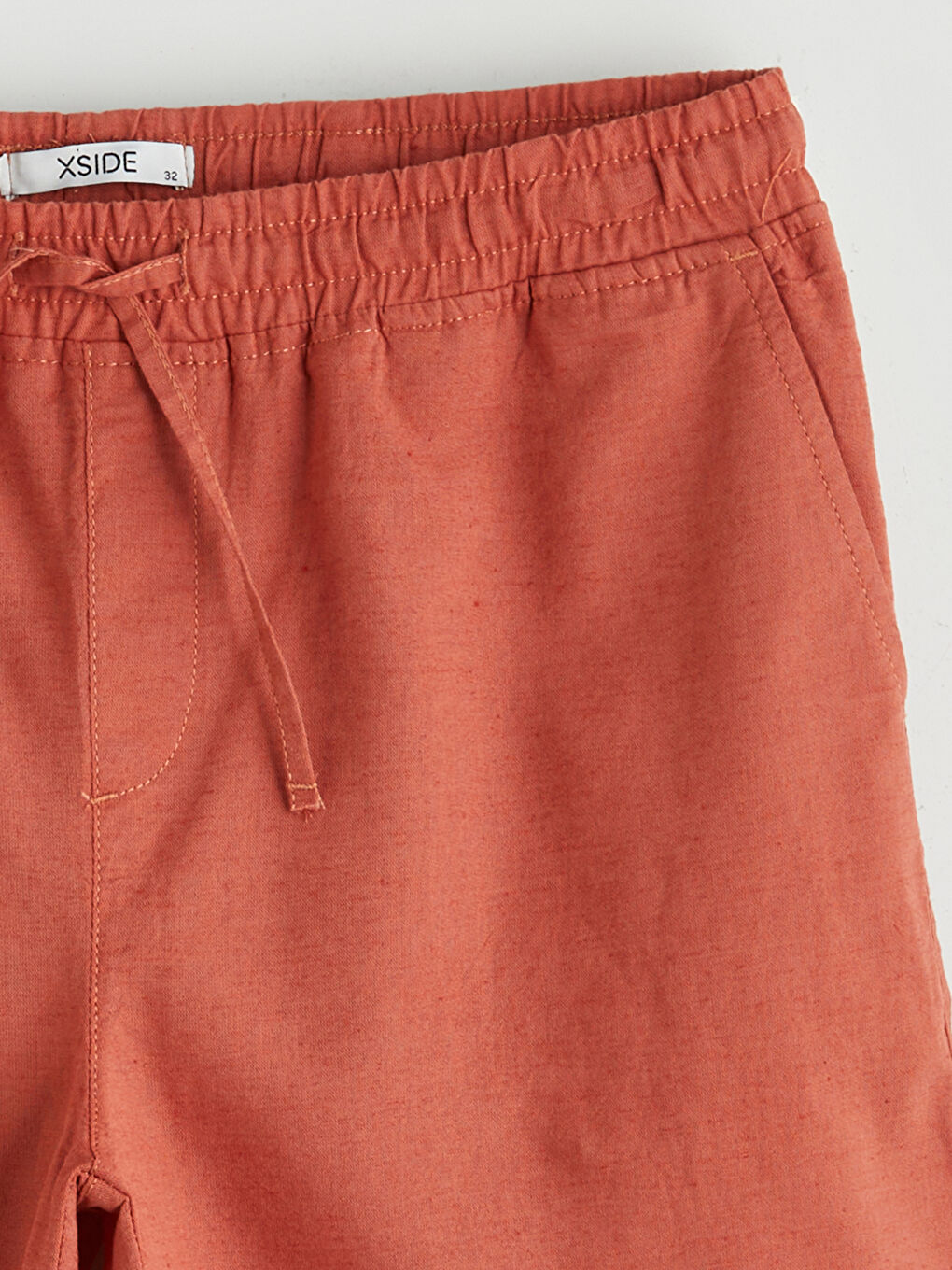 Relaxed Fit Linen Blend Men's Shorts -S5FQ93Z8-GYN
