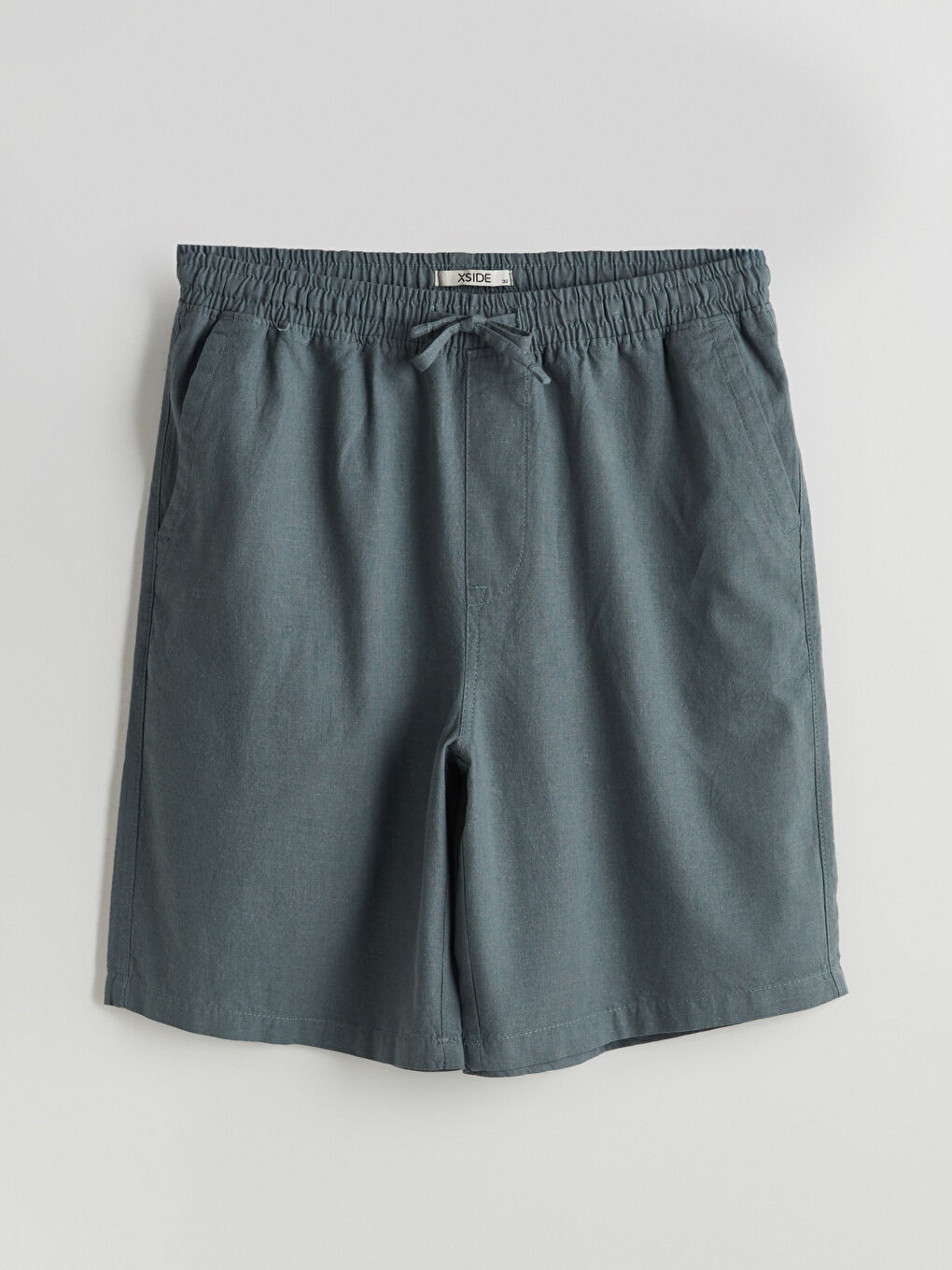 Relaxed Fit Linen Blend Men's Shorts -S5FQ93Z8-Z43