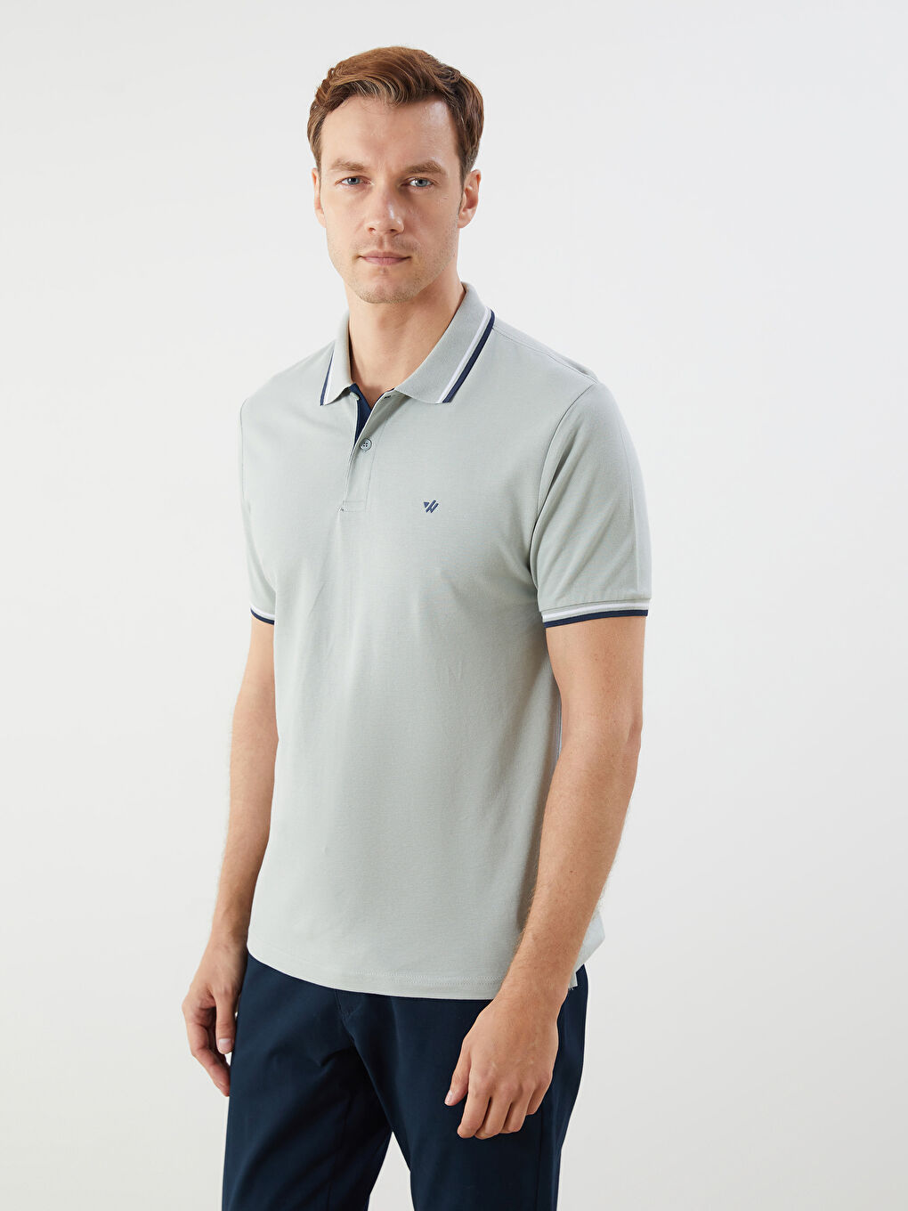 Polo Neck Pique Men's T-Shirt -S5FR01Z8-YJD