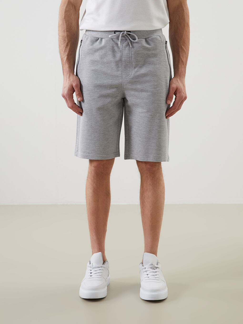 Regular Fit Pique Men's Shorts -S5FR20Z8-DCR