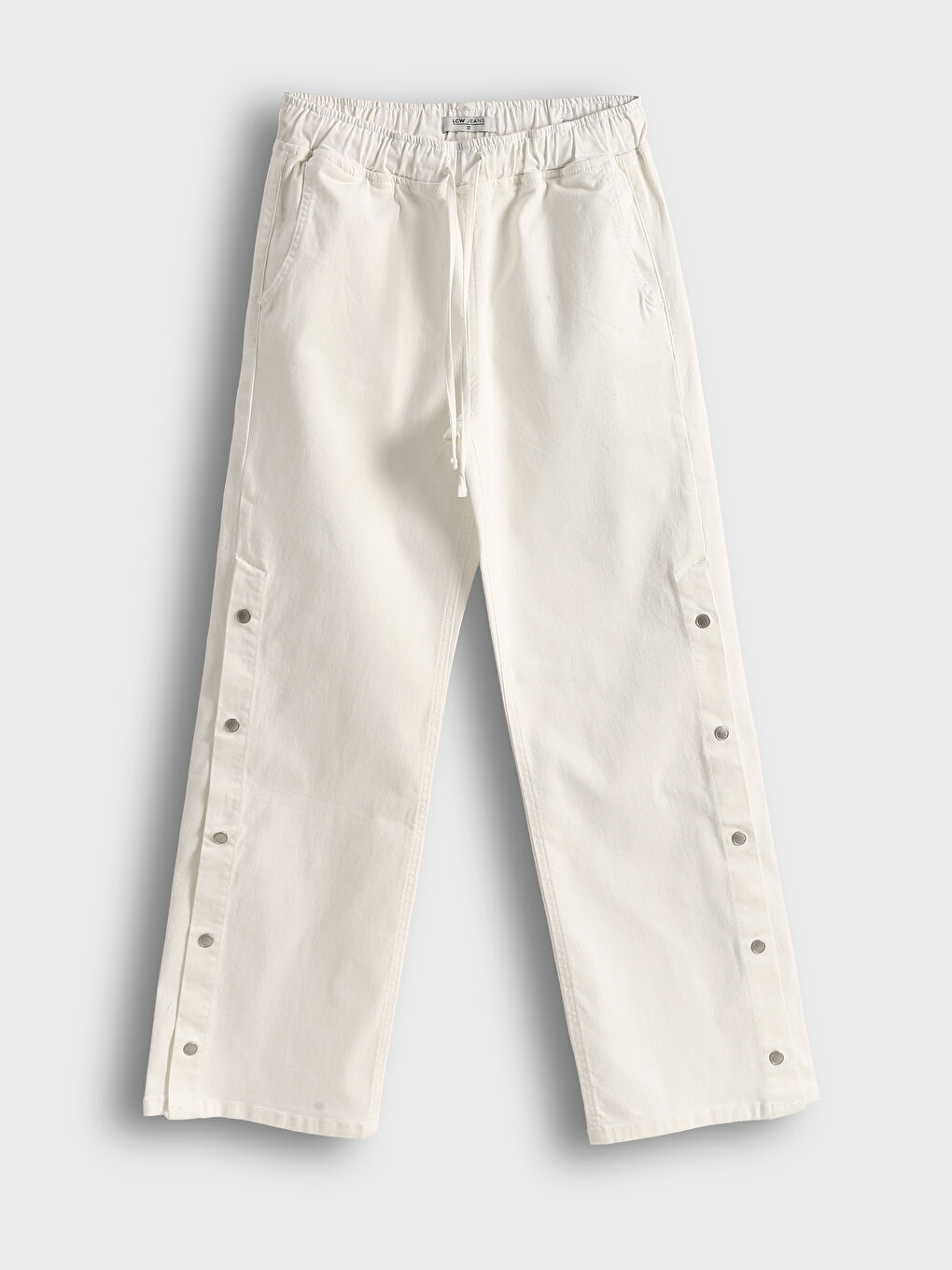 Elastic Waist Wide Leg Women's Jeans