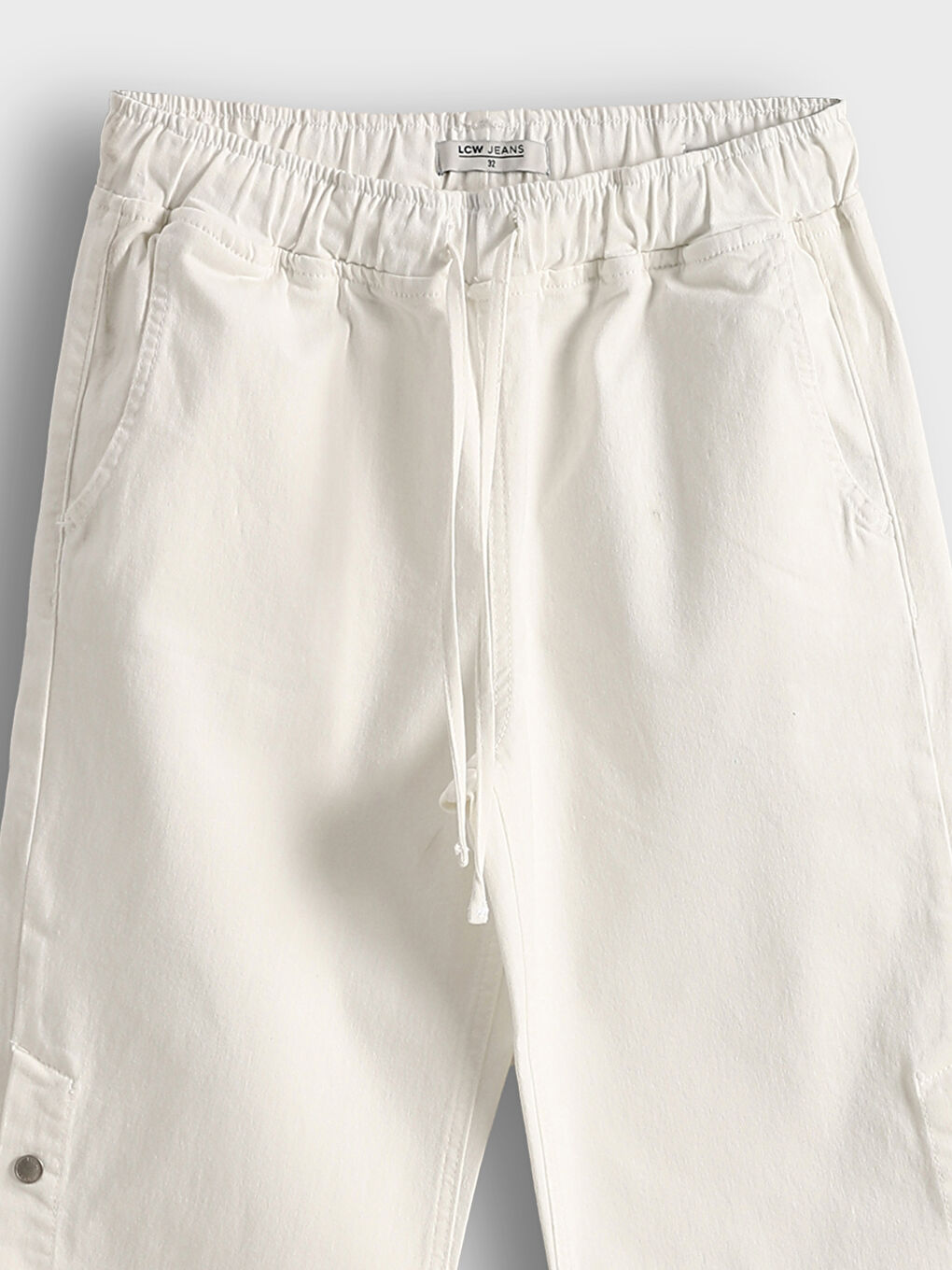 Elastic Waist Wide Leg Women's Jeans-2