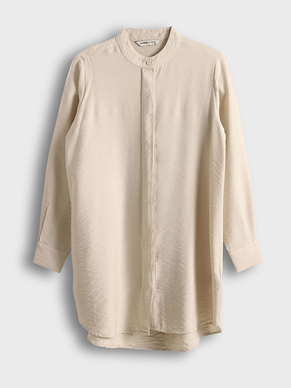 Women's Collar Plain Shirt Tunic -S5FR33Z8-Z4B