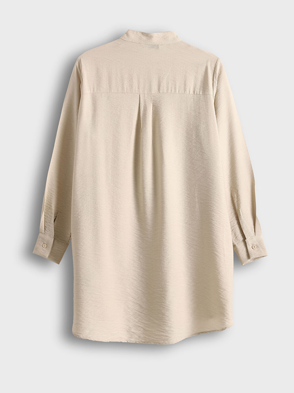 Women's Collar Plain Shirt Tunic -S5FR33Z8-Z4B
