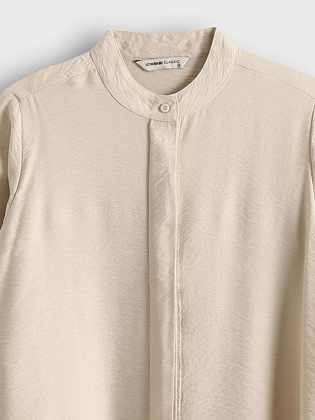 Women's Collar Plain Shirt Tunic -S5FR33Z8-Z4B