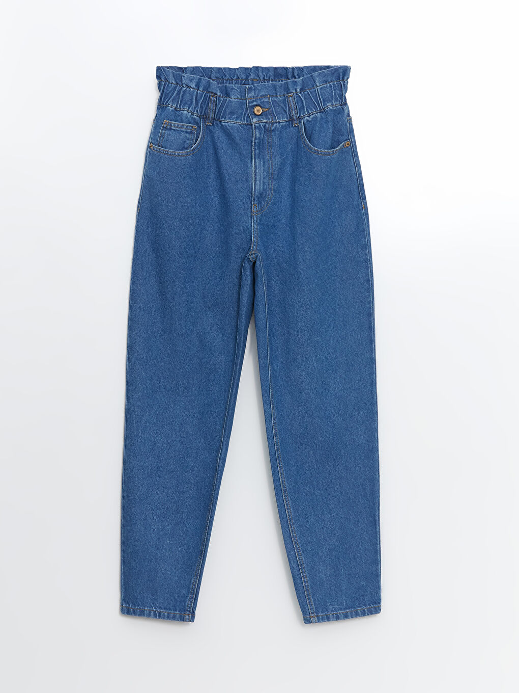 Elasticated Waist Slouchy Fit Women's Jeans-4