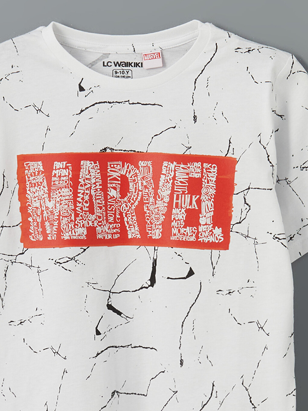 Beyaz Marvel Baskılı Erkek Çocuk Pijama Üstü-2