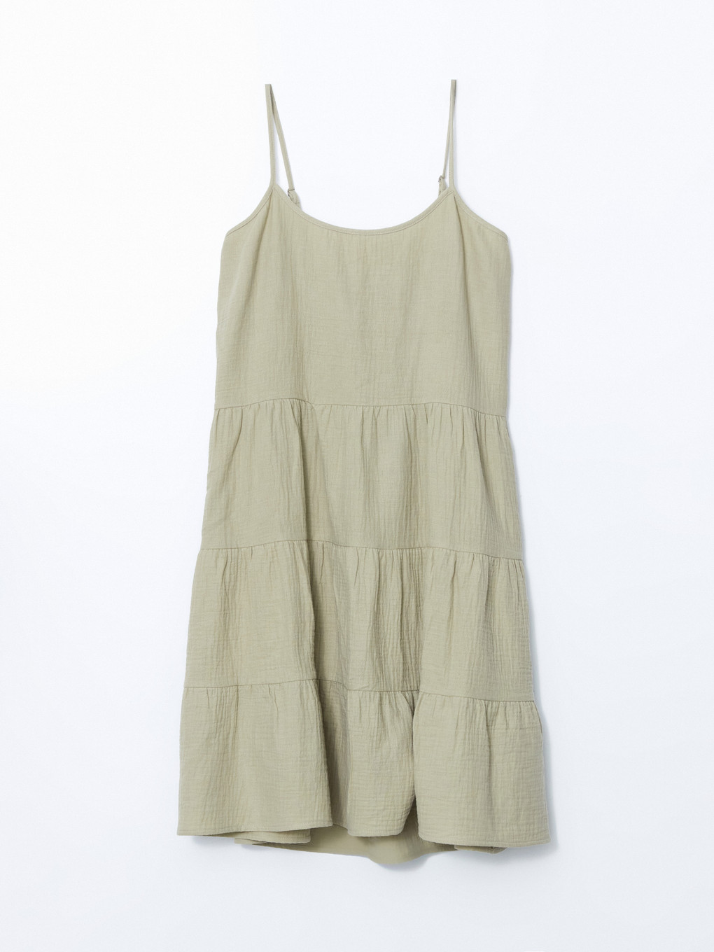 U Neck Textured Mini Strappy Dress-8