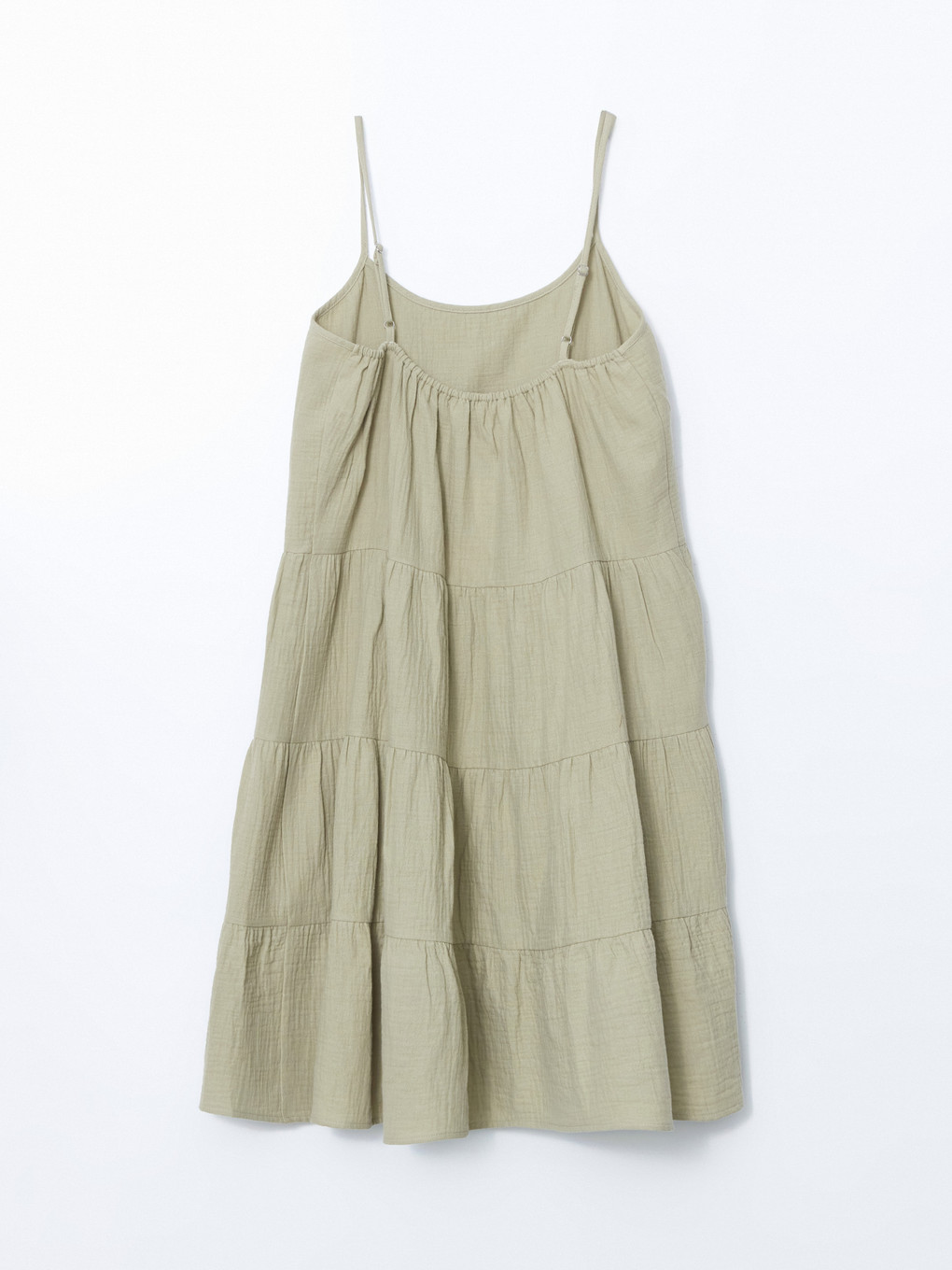U Neck Textured Mini Strappy Dress-9