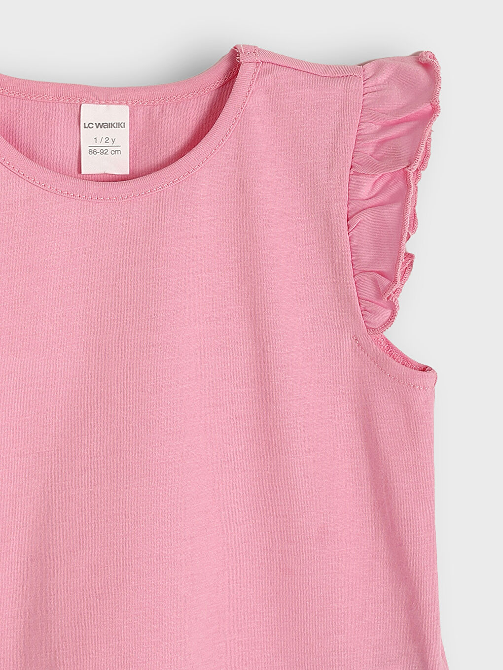 قميص داخلي بدون أكمام سادة بياقة دائرية للبنات-2