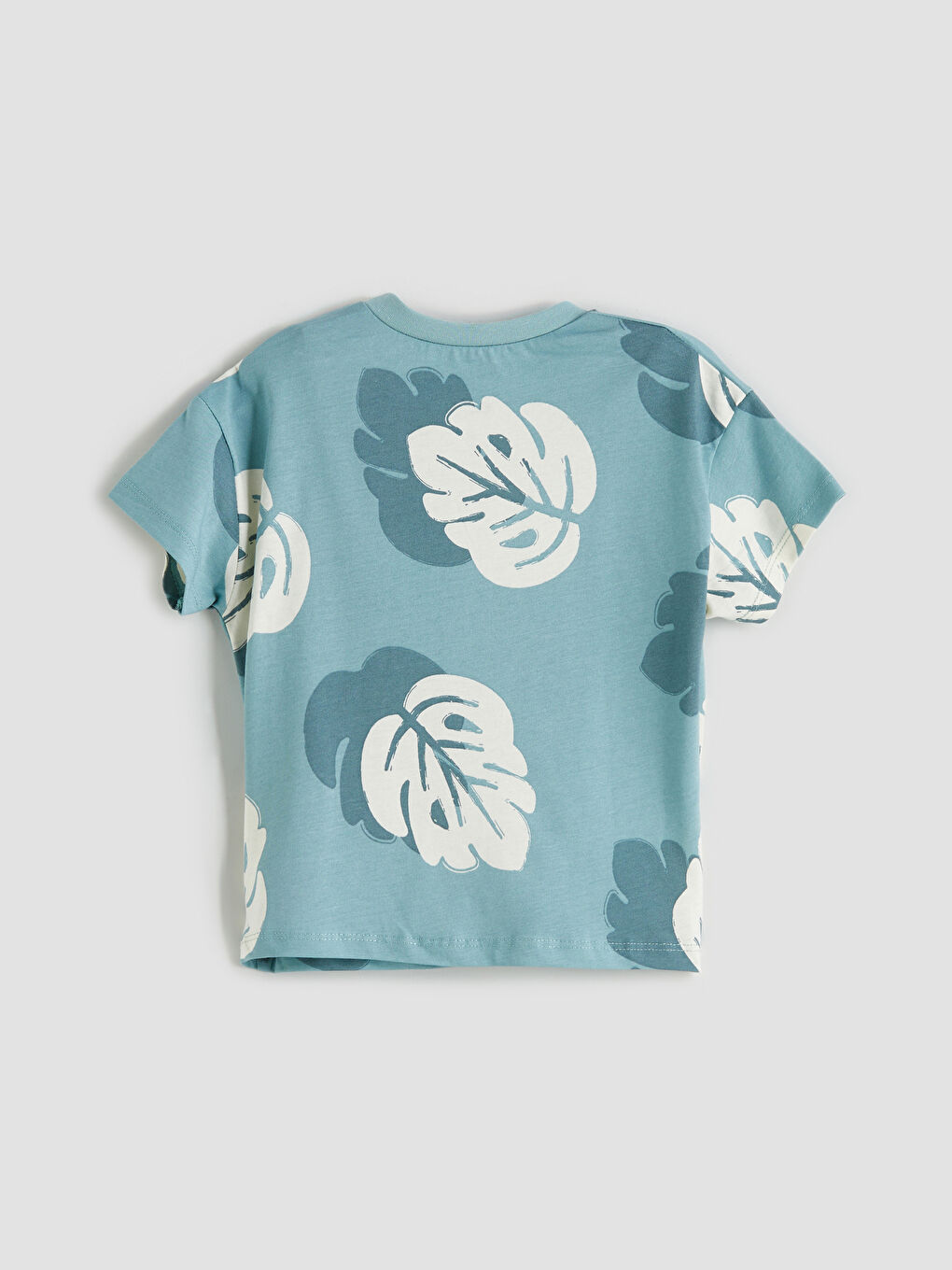 Mavi Baskılı Erkek Bebek Şort ve Tişört-2