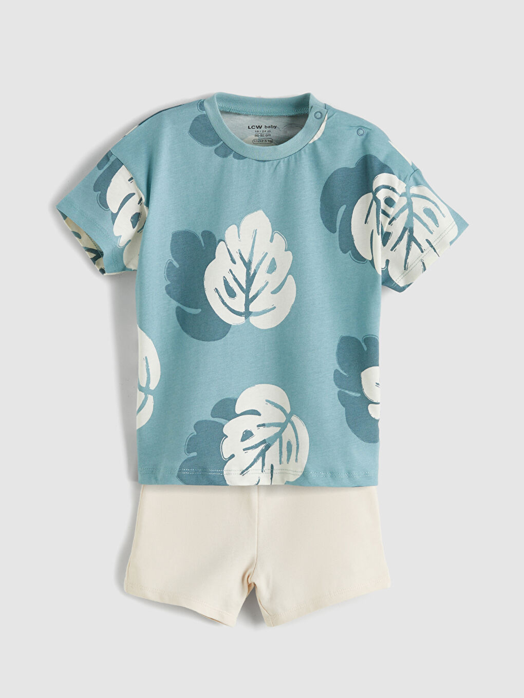 LCW baby Printed Baby Boys' T-Shirt and Shorts 2 Pack -S5FS12Z1-LQP