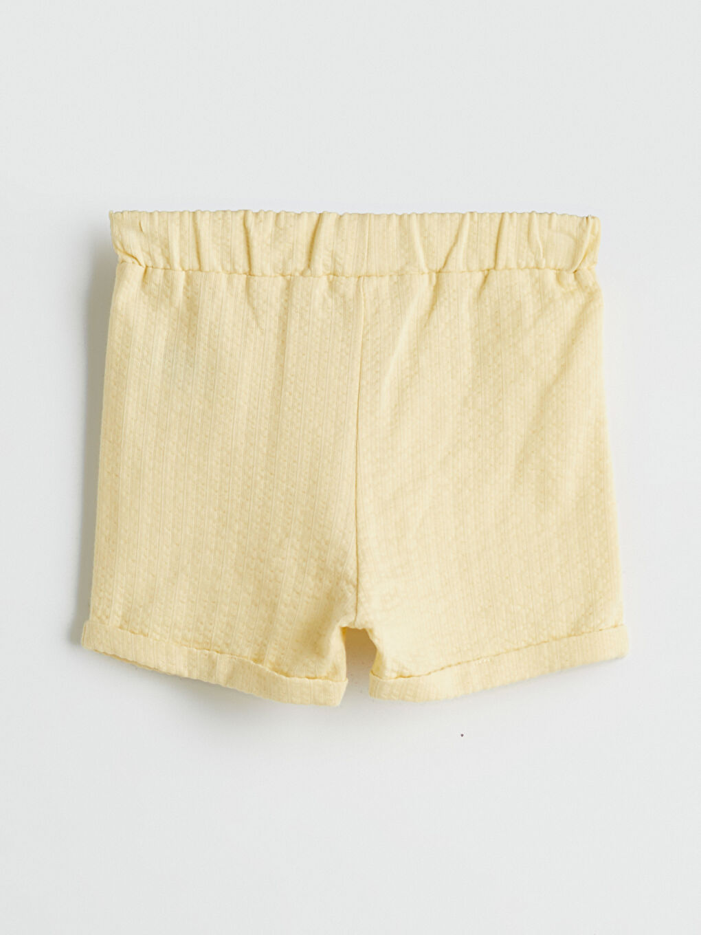 Sarı Beli Lastikli Erkek Bebek Şort-2
