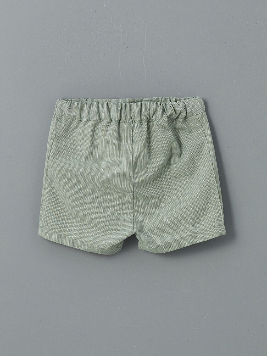 Yeşil Beli Lastikli Erkek Bebek Şort-1