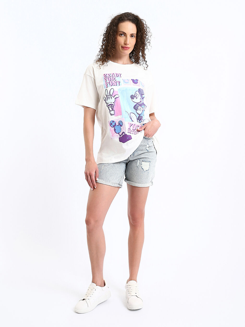 Short en Jean Coupe Régulière pour Femmes