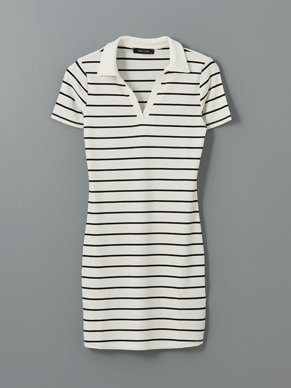 Polo Neck Striped Mini Dress -S5FS63Z8-LU7