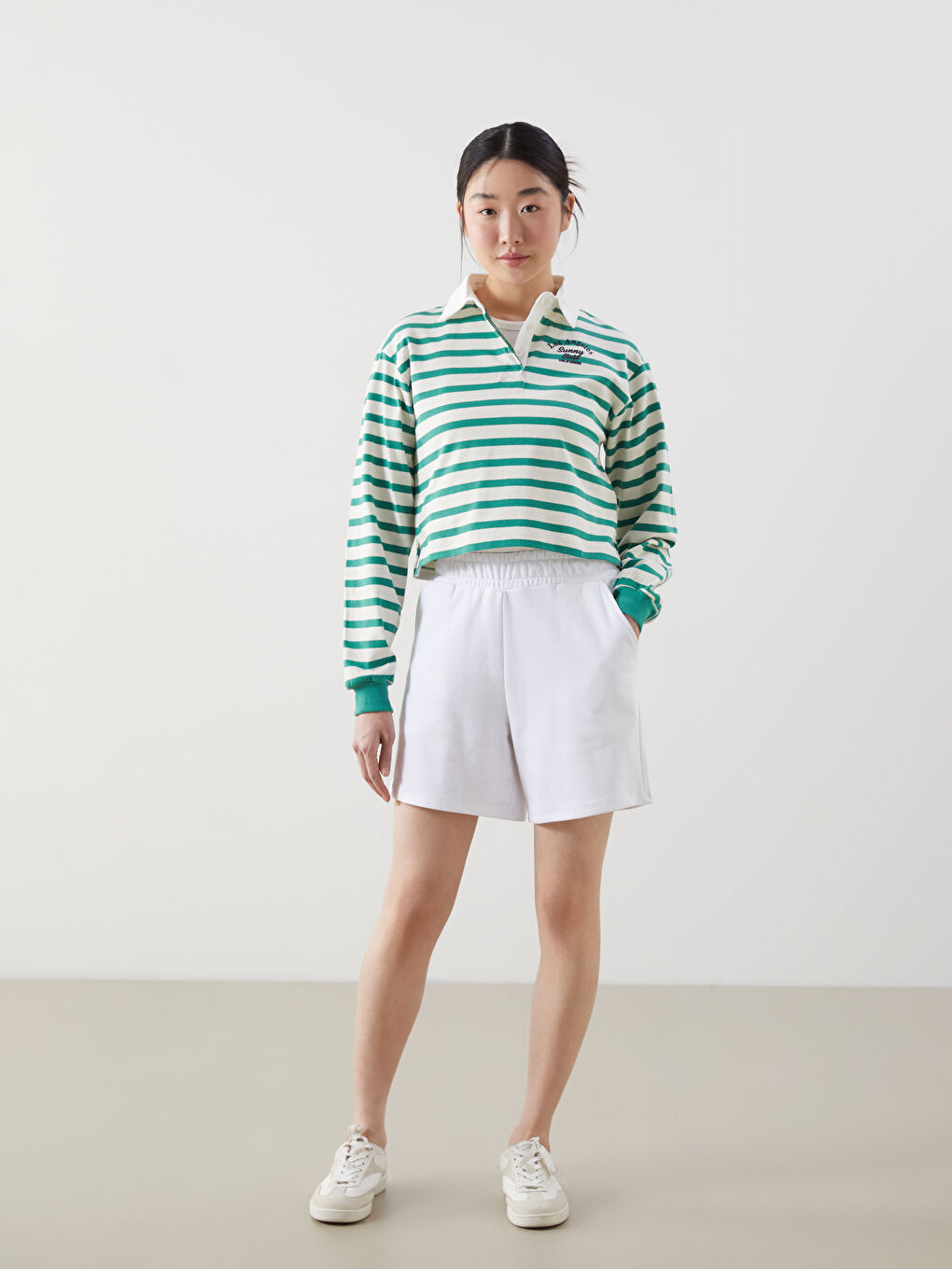 Elasticated Waist Women's Shorts -S5FS73Z8-Q6K