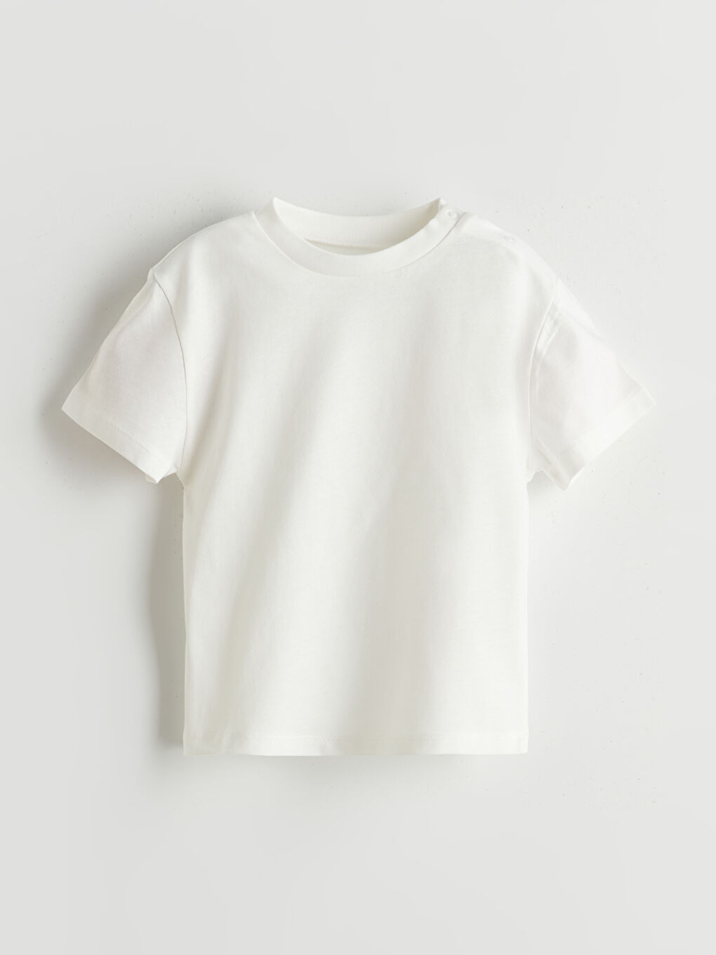 Ekru Bisiklet Yaka Erkek Bebek Tişört