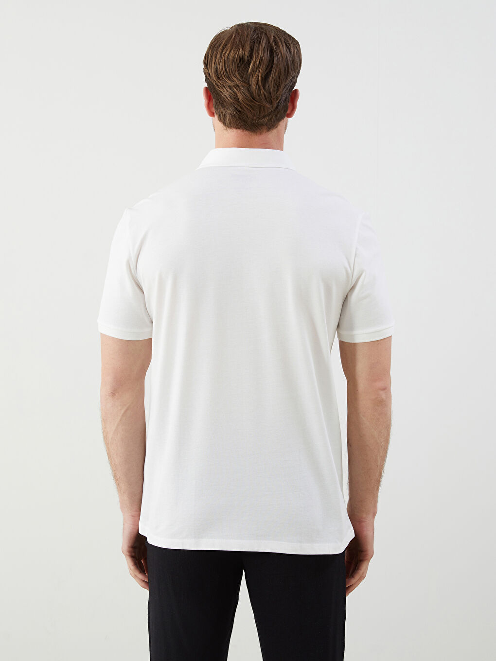 Ekru Polo Yaka Pike Erkek Tişört-3