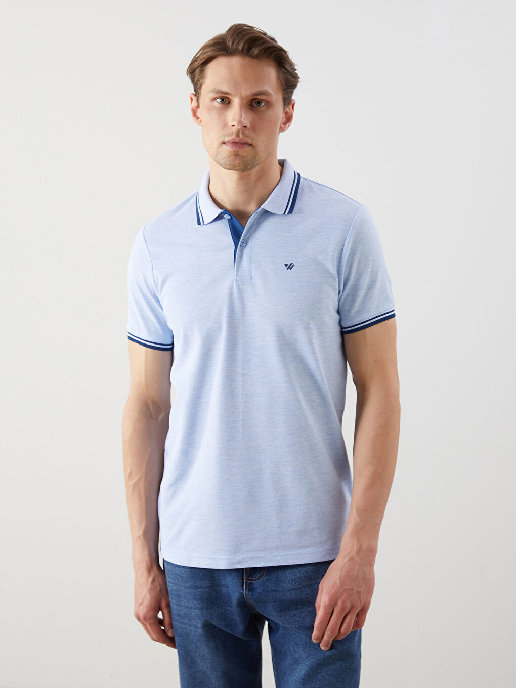 Polo Neck Pique Men's T-Shirt -S5FS96Z8-DW8