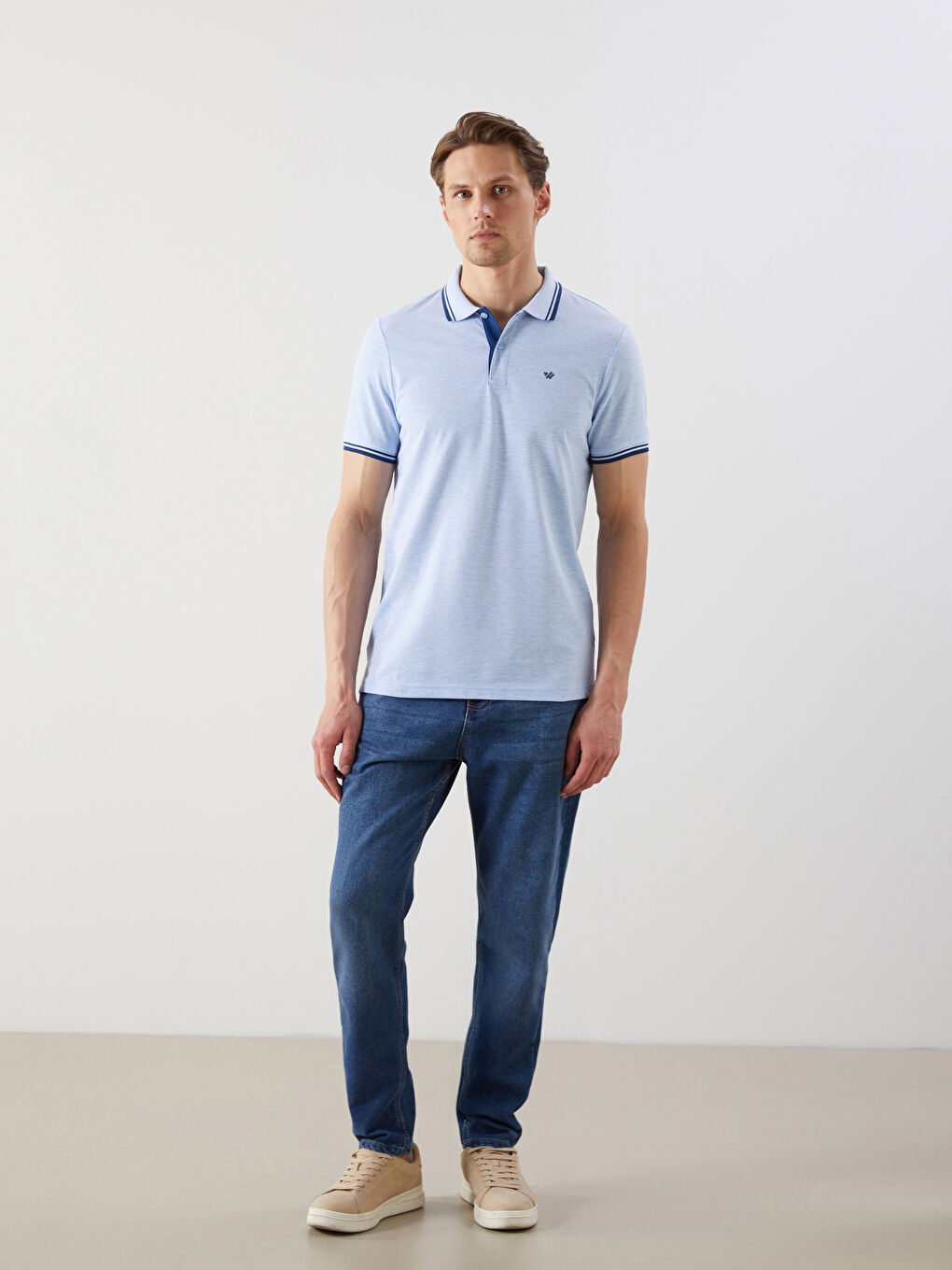 Polo Neck Pique Men's T-Shirt -S5FS96Z8-DW8