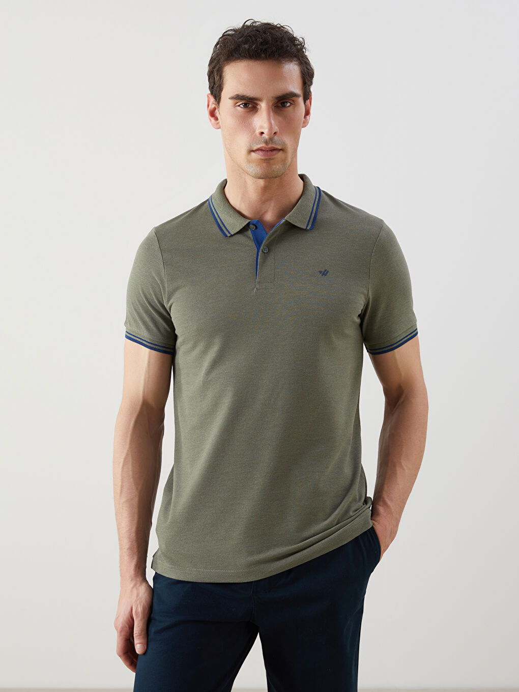 Polo Neck Pique Men's T-Shirt -S5FS96Z8-LAV