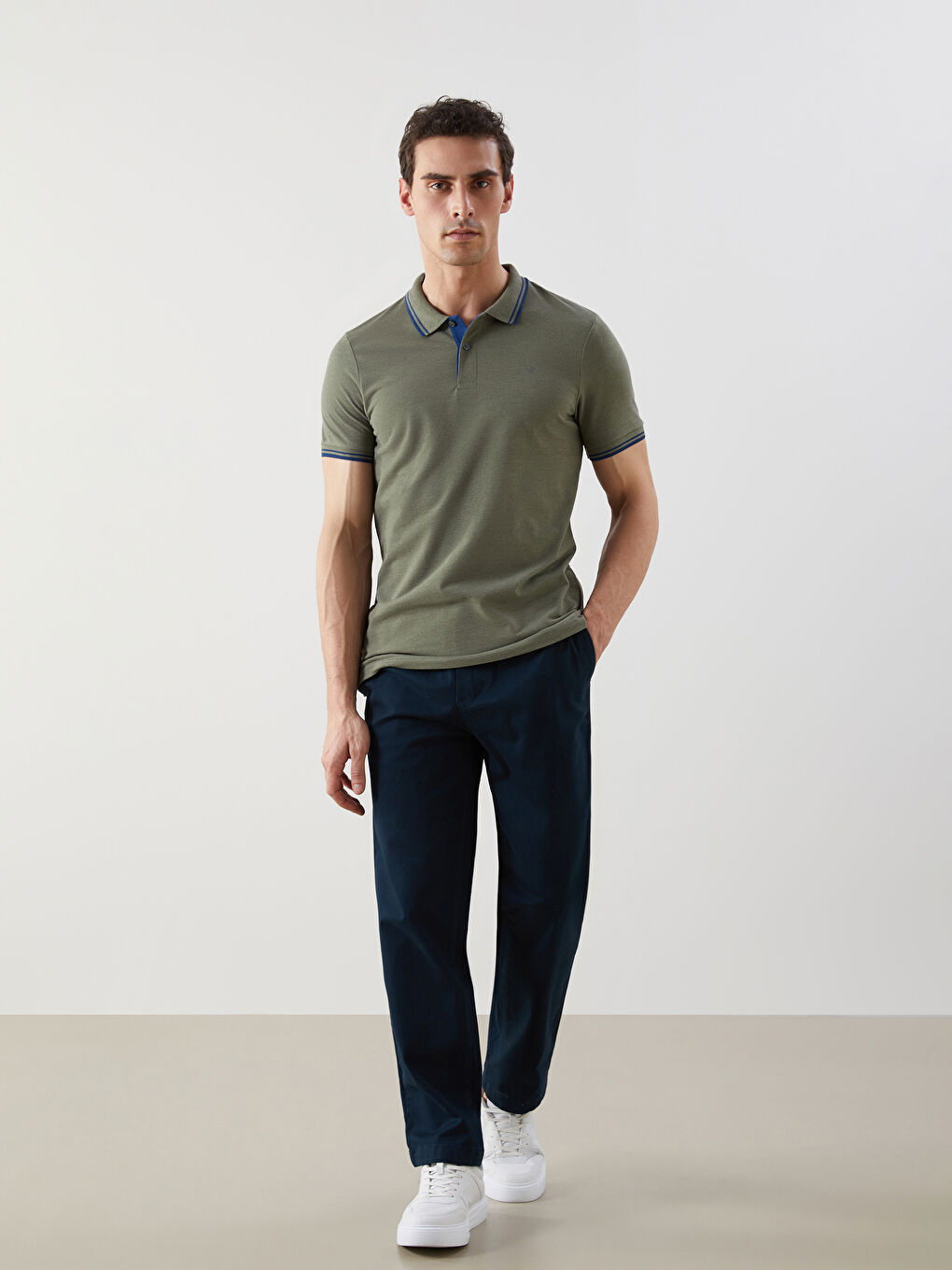 Polo Neck Pique Men's T-Shirt -S5FS96Z8-LAV