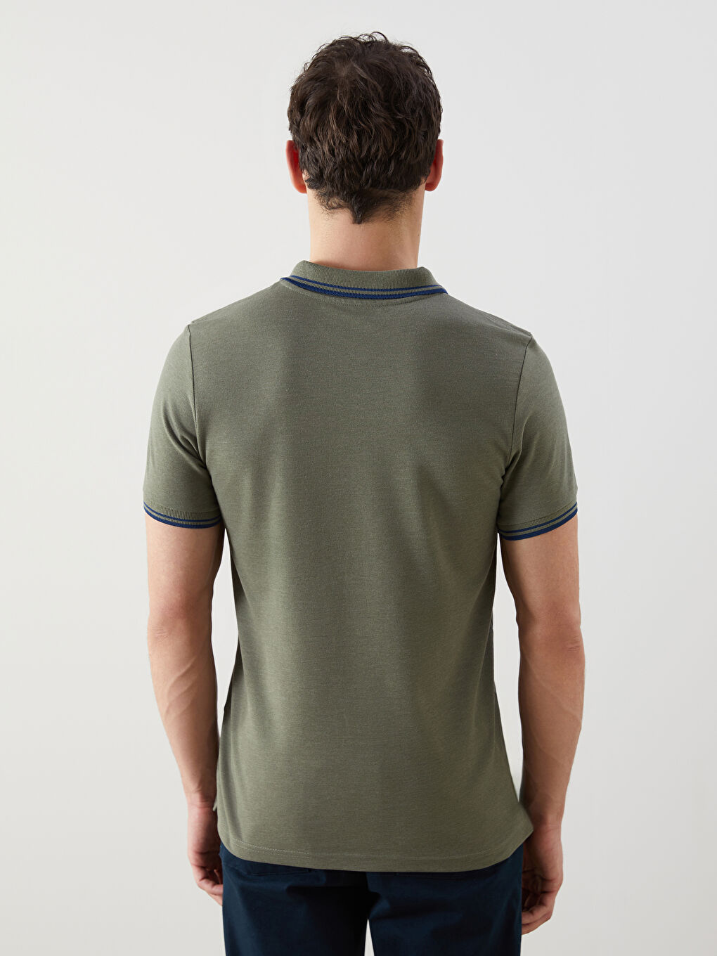 Polo Neck Pique Men's T-Shirt -S5FS96Z8-LAV