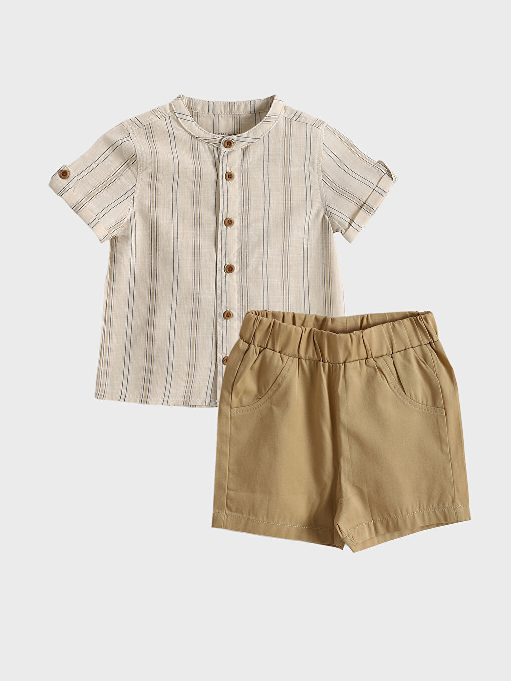 LCW baby Striped Baby Boys' Shirt and Shorts 2 Pack -S5FT21Z1-LFC