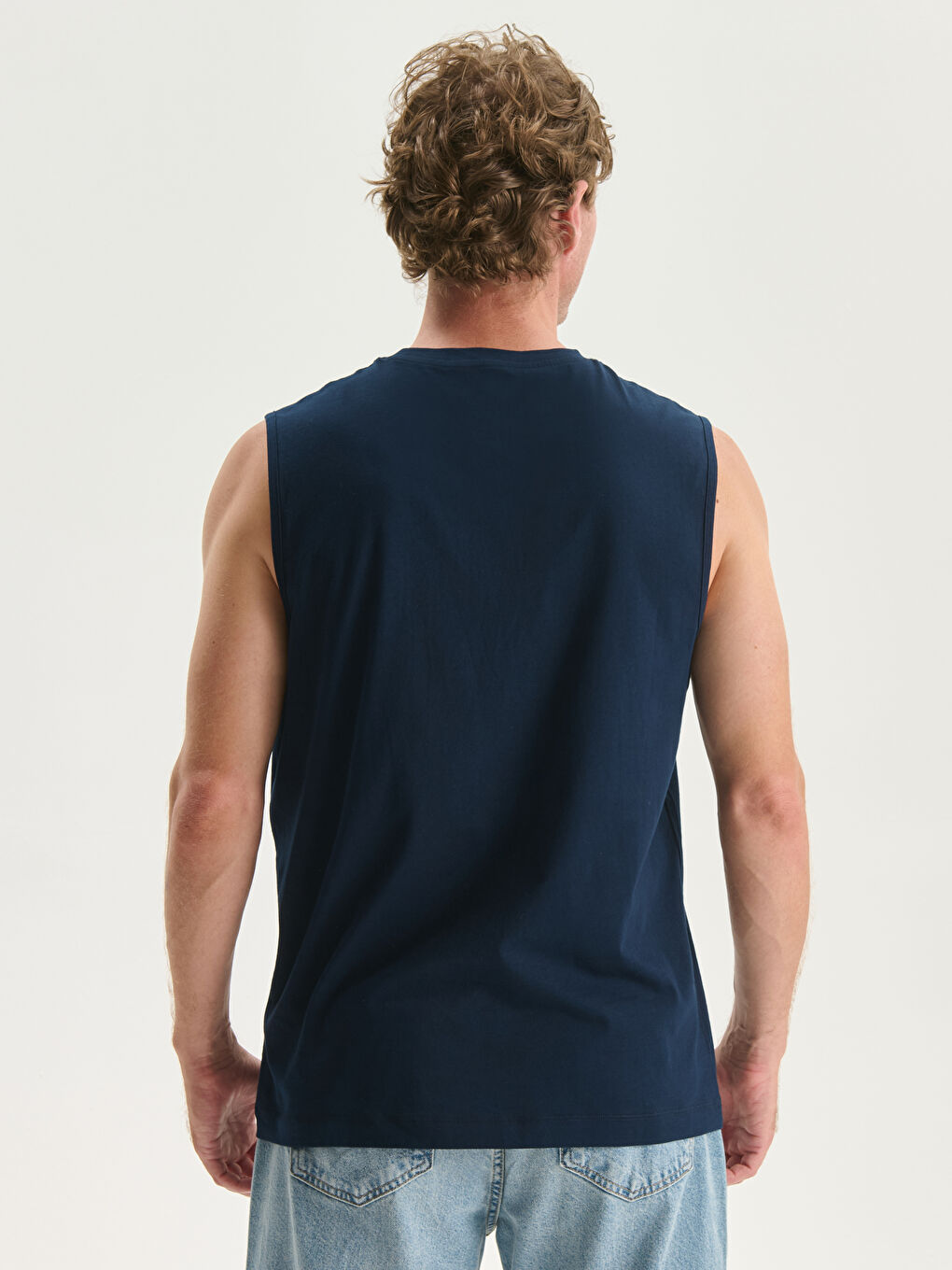 LCWAIKIKI Classic Rundhalsausschnitt Bedrucktes Ärmelloses T-Shirt für Herren -S5FT36Z8-DWP