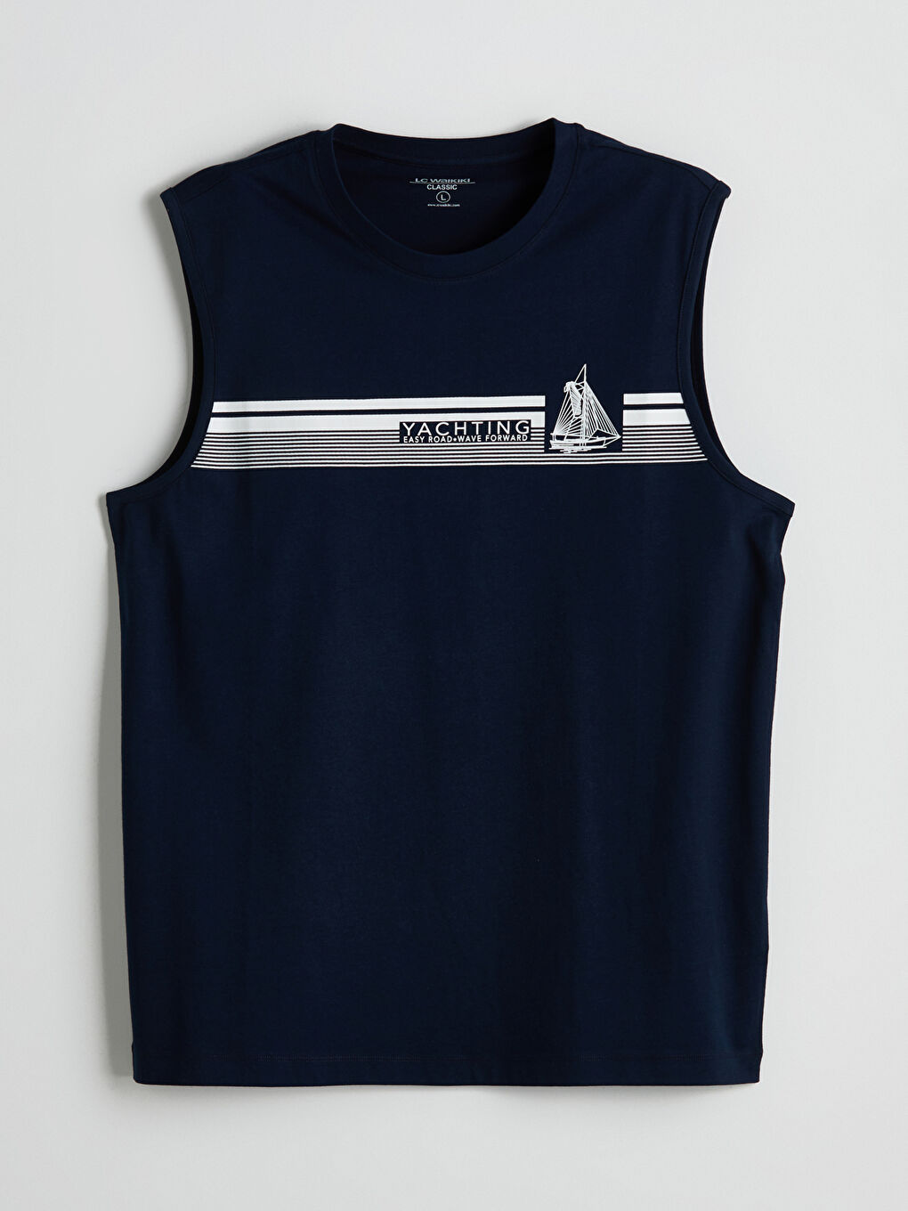 LCWAIKIKI Classic Rundhalsausschnitt Bedrucktes Ärmelloses T-Shirt für Herren -S5FT36Z8-DWP