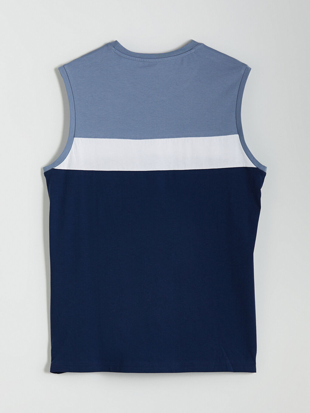 Crew Neck Color Block Men's Sleeveless T-Shirt -S5FT38Z8-YZL