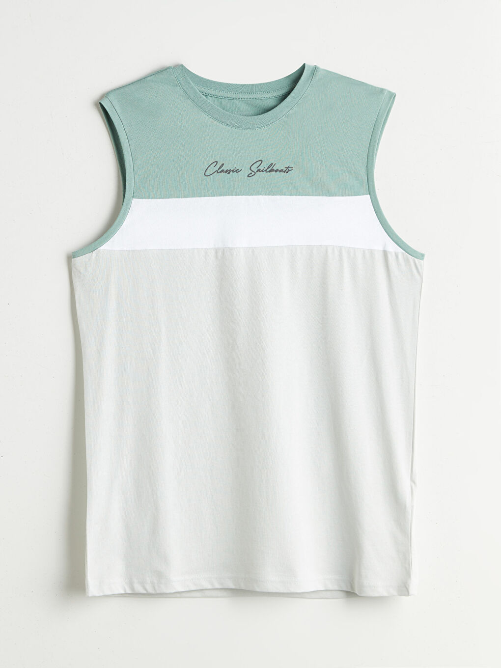 LC Waikiki Crew Neck Color Block Men's Sleeveless T-Shirt -S5FT38Z8-G5A