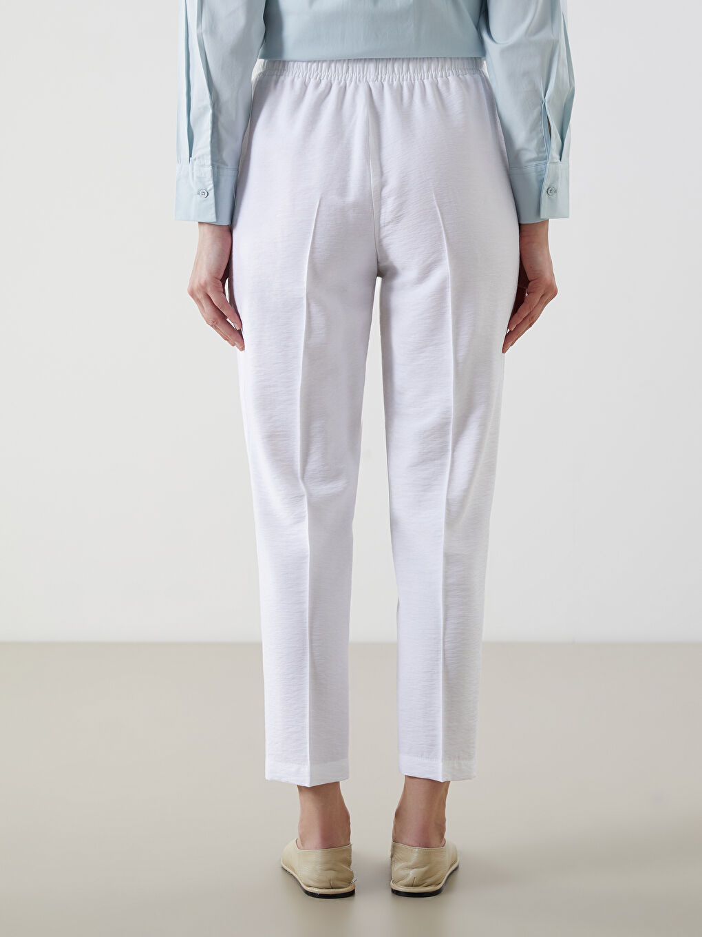 LCW Modest Elastic Waist Carrot Fit Women's Trousers -S5FT61Z8-QVD