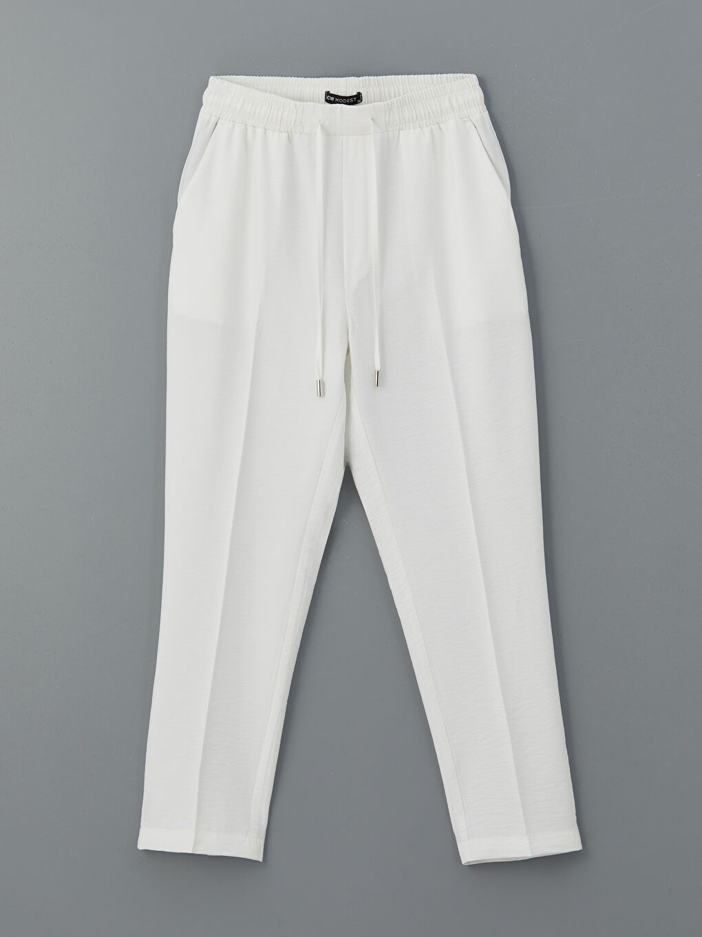 LCW Modest Elastic Waist Carrot Fit Women's Trousers -S5FT61Z8-QVD
