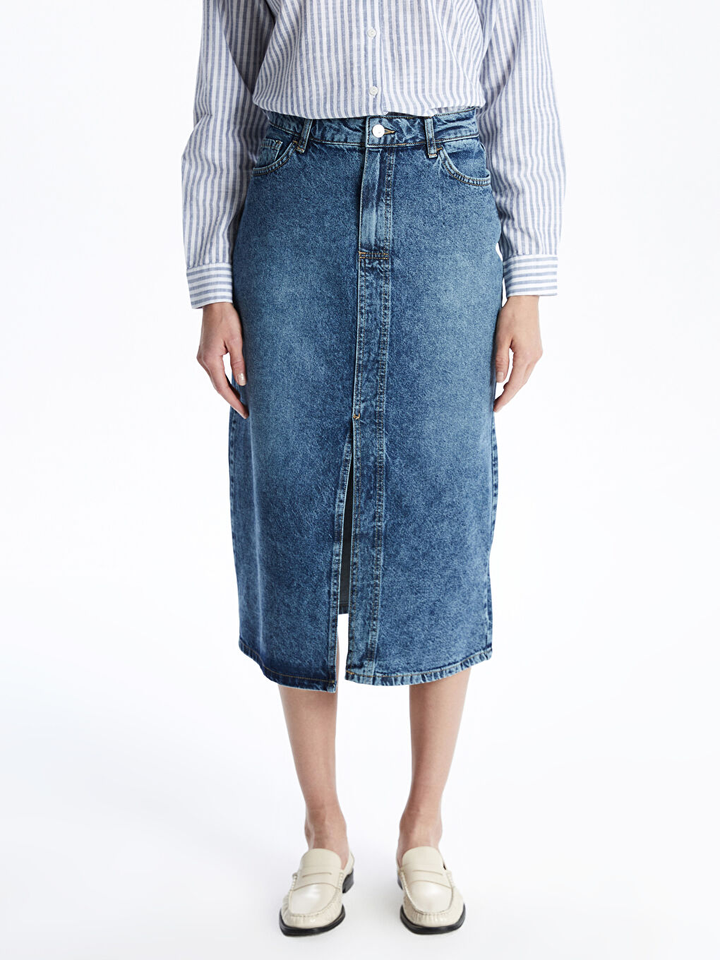 Slim Fit Women Jean Skirt -S5FT93Z8-H45