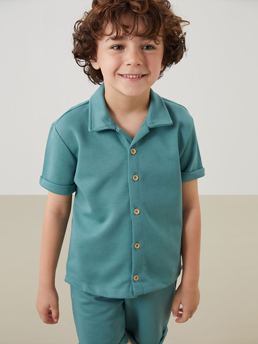 Resort Neck Basic Shirt and Shorts 2 Pack -S5FT98Z1-GP4