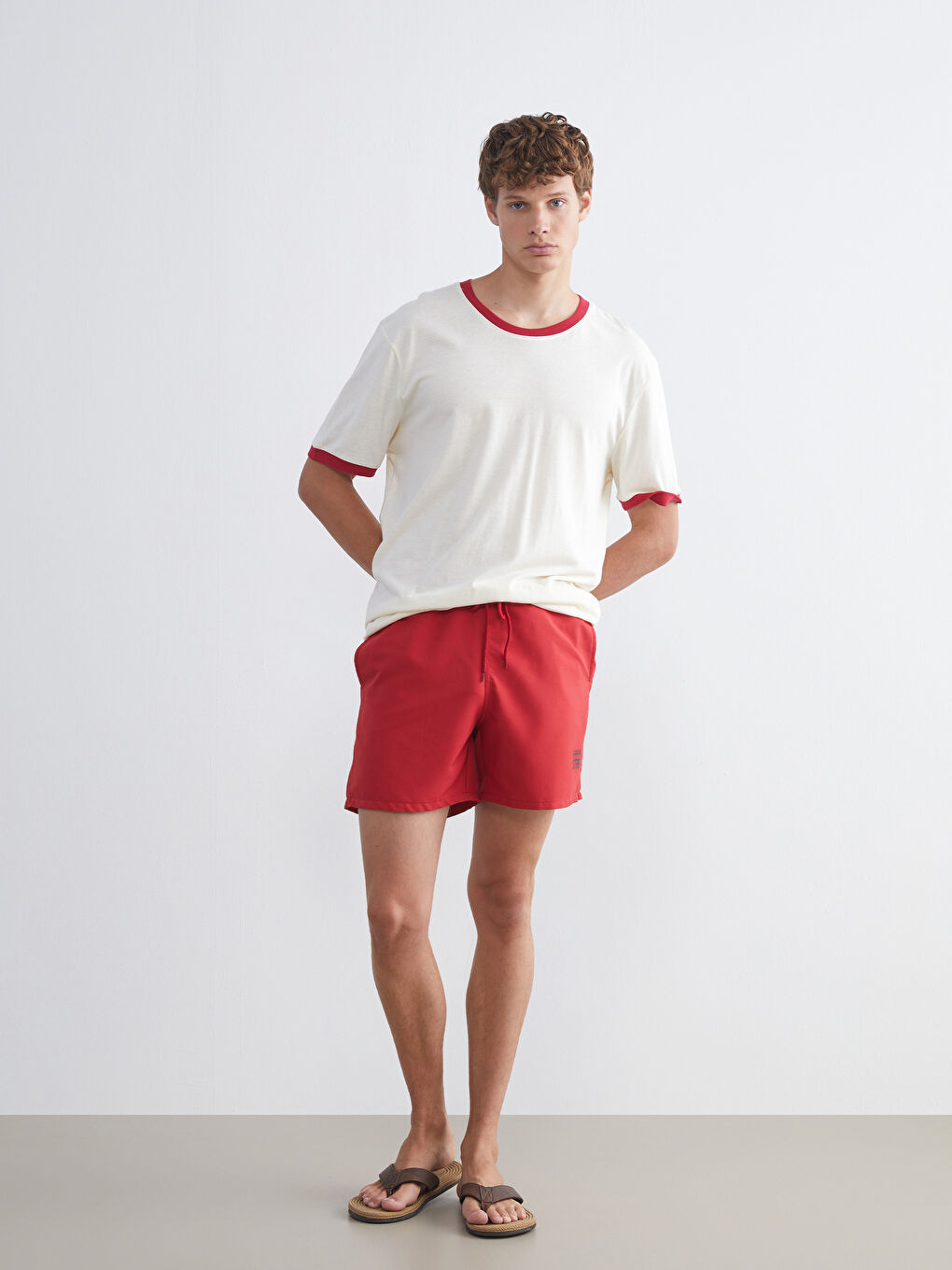 Short Printed Men's Swimming Shorts