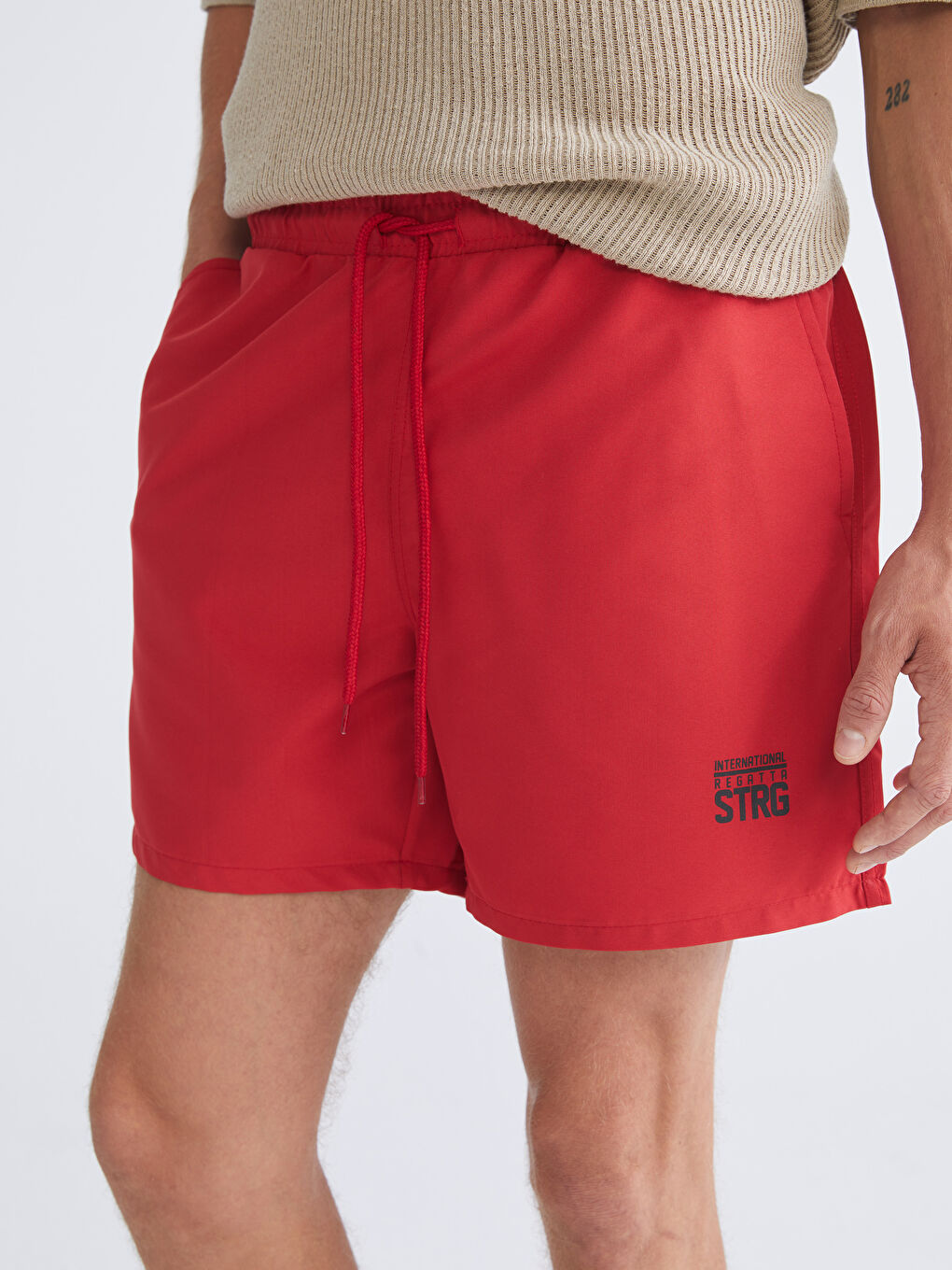 Short Printed Men's Swimming Shorts-4