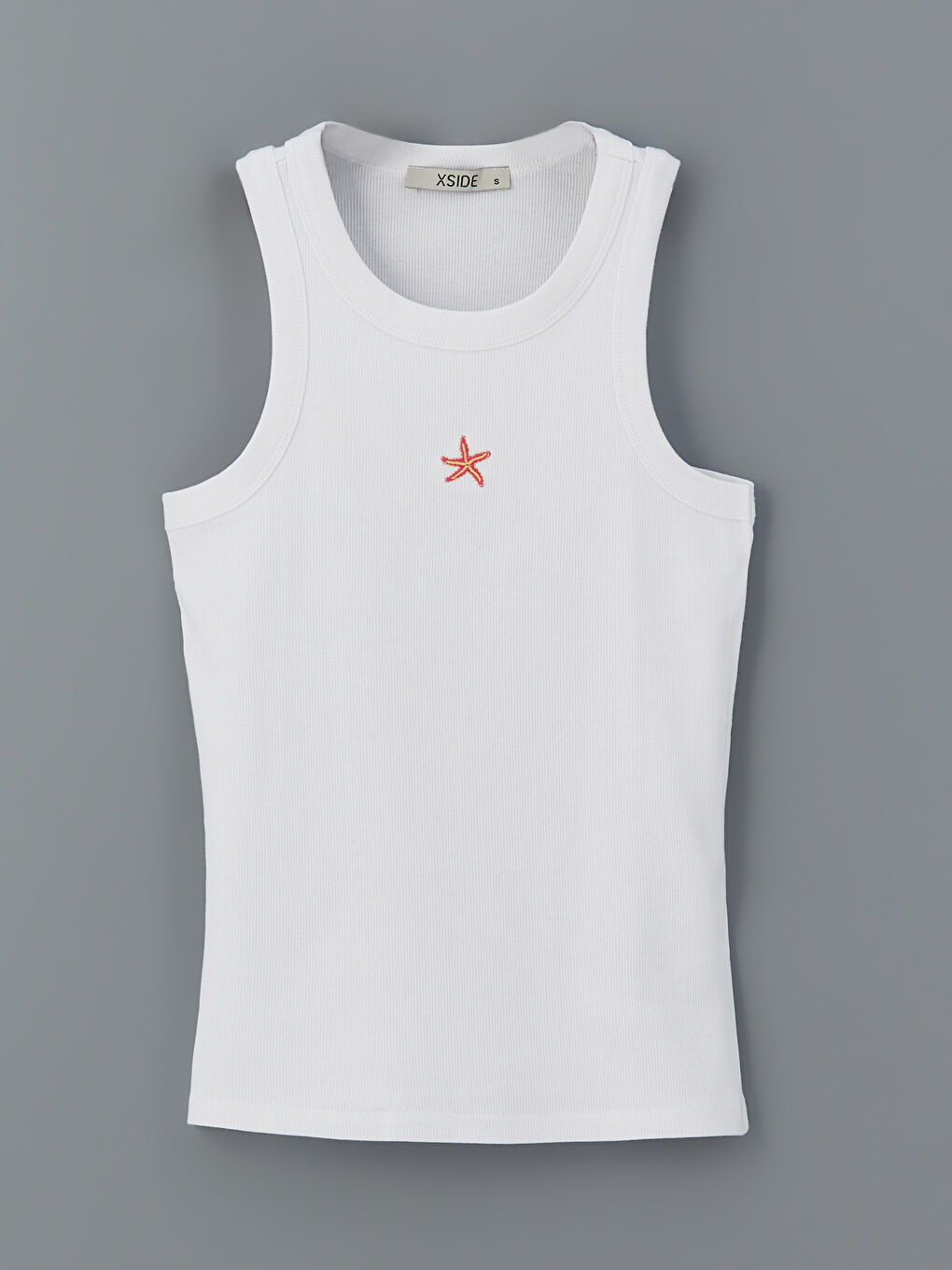 Crew Neck Embroidered Women's Tank Top -S5FU43Z8-Q6K