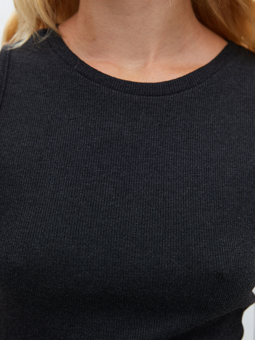 Women's Crew Neck Straight Bodycon Dress -S5FU56Z8-D3B