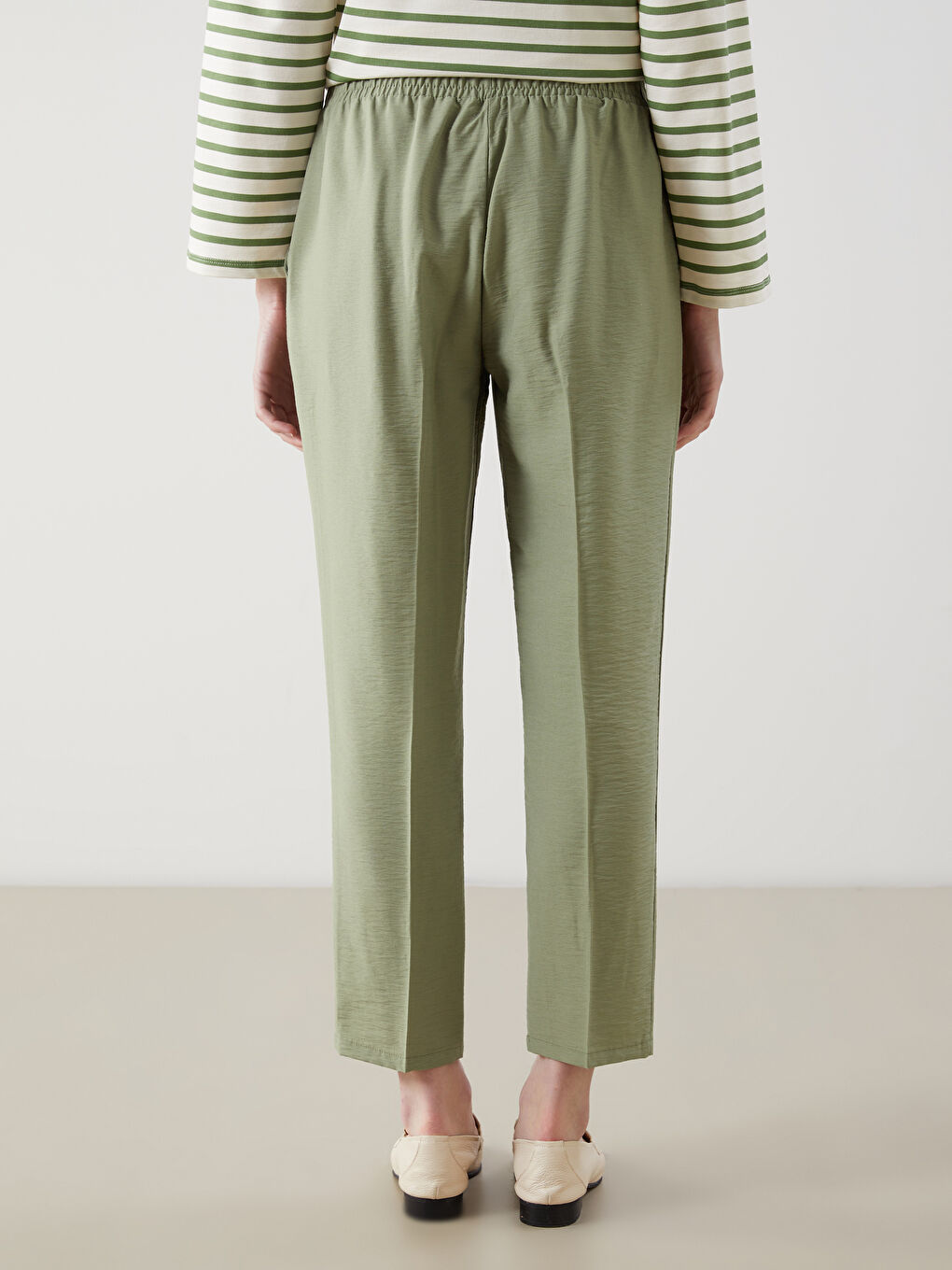 Elastic Waist Women'S Pants -S5FU64Z8-GVT