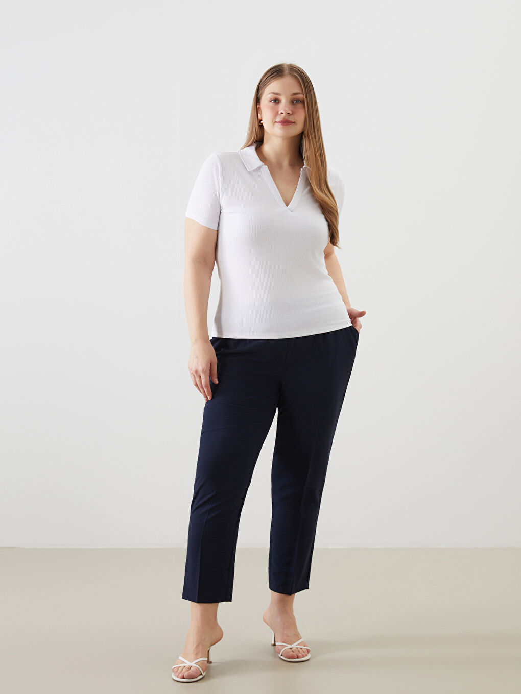 Elastic Waist Women'S Pants -S5FU64Z8-HNG
